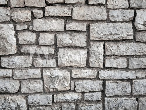 Old gray stone wall background texture  Mur Fototapeta