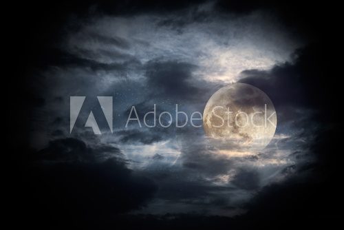 Full moon night  Niebo Fototapeta