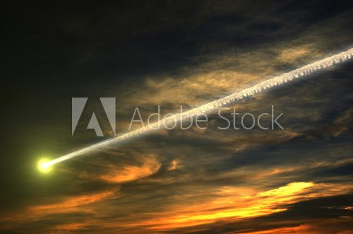 flying meteor  Niebo Fototapeta