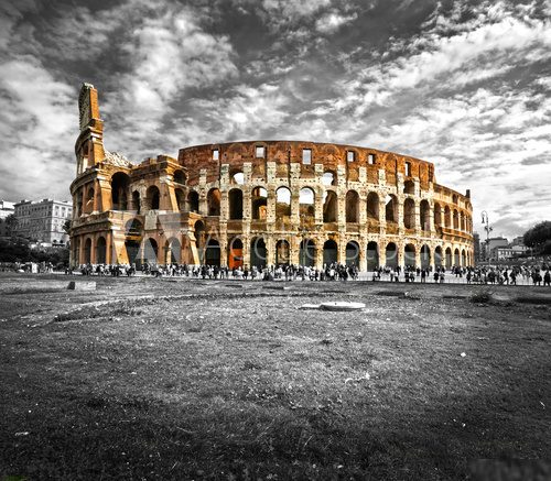 The Majestic Coliseum, Rome, Italy.  Architektura Obraz