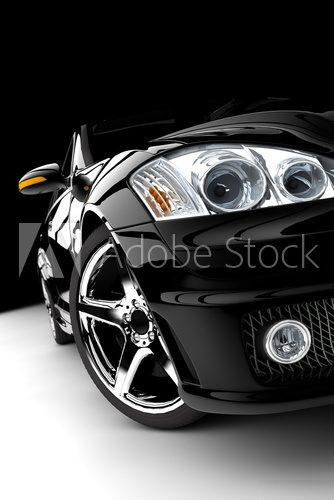 Black car  Pojazdy Fototapeta