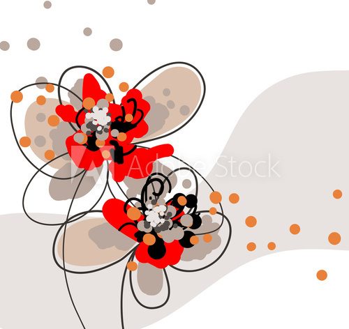 floral background  Abstrakcja Obraz