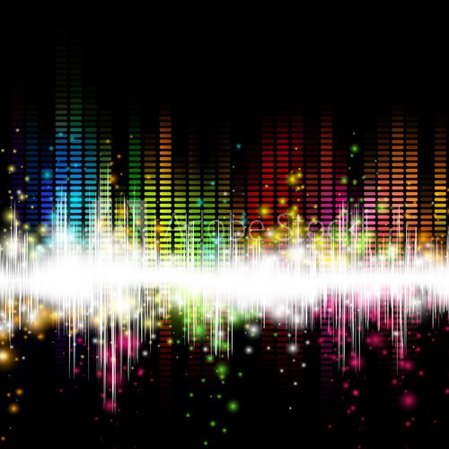 Vector Illustration of a Colorful Music Equalizer  Abstrakcja Obraz