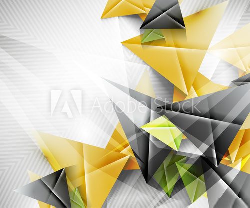 Geometric shape abstract triangle background  Abstrakcja Obraz
