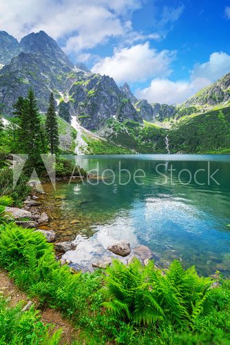 Eye of the Sea lake in Tatra mountains, Poland  Krajobrazy Obraz