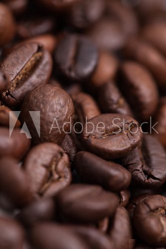 A bed of delicious and fragrant coffee beans  Fototapety do Kawiarni Fototapeta