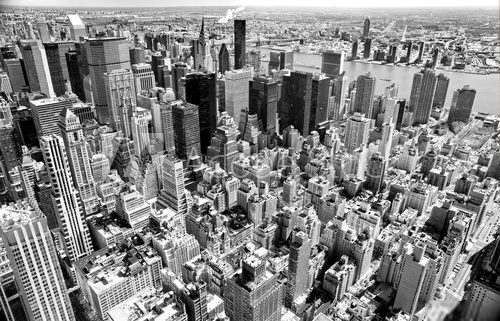 Monochromatyczny Manhattan Fototapety do Biura Fototapeta