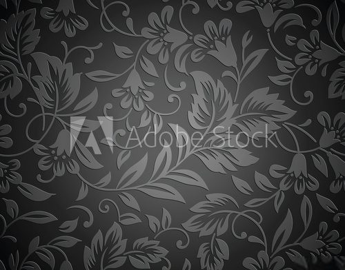 Seamless royal black wallpaper  Tekstury Fototapeta