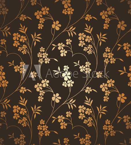 Seamless vector ornamental floral background  Tekstury Fototapeta