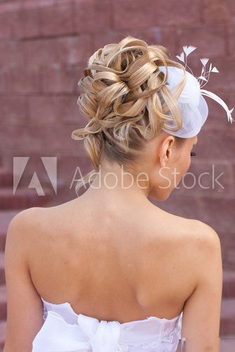 Back view of elegant wedding  Obrazy do Salonu Fryzjerskiego Obraz