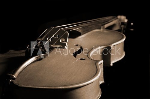violin isolated on black  Muzyka Obraz