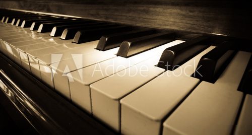 Close up shot of piano keyboard  Muzyka Obraz