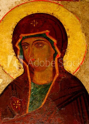 madonna, holy mary, head, icon close-up  Religijne Obraz