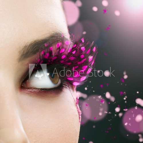 Beautiful Fashion Holiday Makeup  Obrazy do Salonu Kosmetycznego Obraz