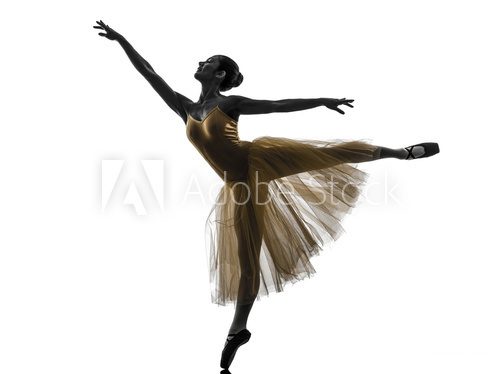 woman  ballerina ballet dancer dancing silhouette  Fototapety do Szkoły Tańca Fototapeta