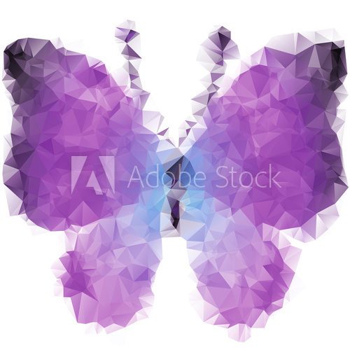 Violet butterfly of triangles  Motyle Fototapeta