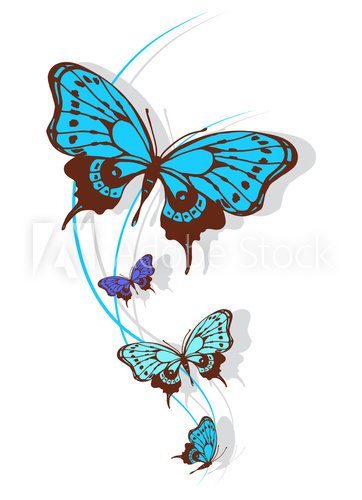 butterflies design  Motyle Fototapeta