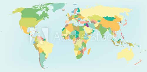 1_World_map  Mapa Świata Fototapeta