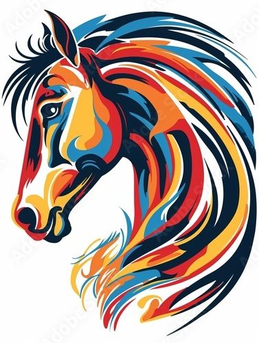 Abstract horse illustration. Zwierzęta Obraz