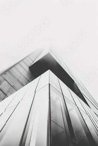 Abstract Minimalistic Architecture Landscapes Concept: Exploring Simplicity in Form and Space. Perfect for Indoor Decoration and Creative Artistic Inspiration. Vertical Version, ar 2:3 Fototapety do Biura Fototapeta