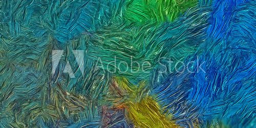 Abstract texture background. Digital painting in Vincent Van Gogh style artwork. Hand drawn artistic pattern. Modern art. Good for printed pictures, postcards, posters or wallpapers and textile print. Van Gogh Obraz