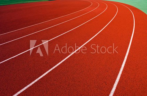 Bieżnia stadionu gotowa do wyścigu Stadion Fototapeta