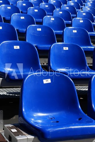 Blue Seats On Stadium  Stadion Fototapeta