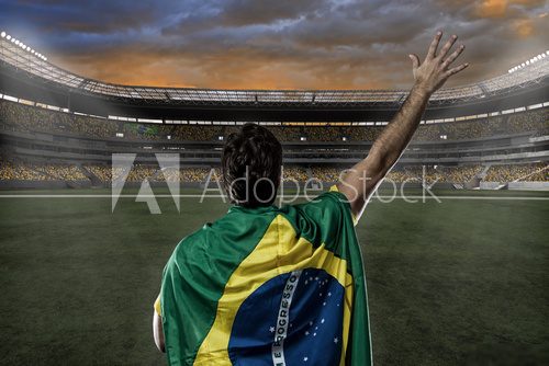 Brazilian soccer player  Stadion Fototapeta