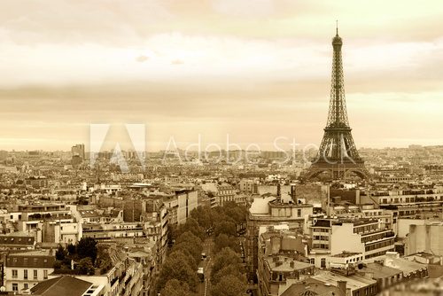 Cityscape of Paris France Fototapety Wieża Eiffla Fototapeta