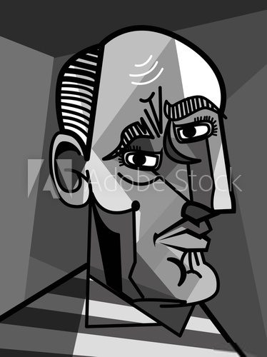 cubist painter portrait Picasso Obraz