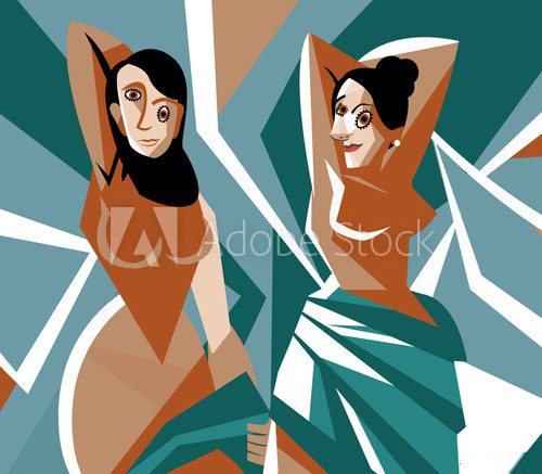 cubist women painting Picasso Obraz
