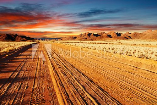 Droga przez pustynię
 Krajobraz Fototapeta