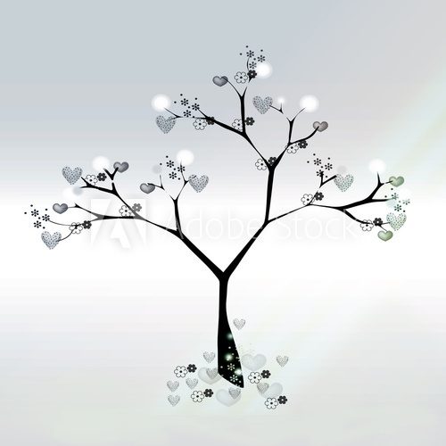 Drzewo miłości, naturalnie Kwiaty Fototapeta