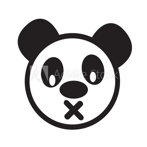 Emo panda – zbuntowana grafika Fototapety do Pokoju Nastolatka Fototapeta