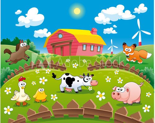 Farma ze zwierzętami – kolorowanka
 Fototapety do Pokoju Dziecka Fototapeta