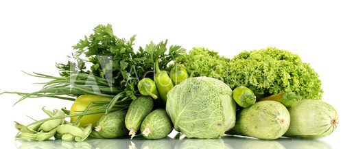Kompozycja zielonych warzyw Fototapety do Kuchni Fototapeta