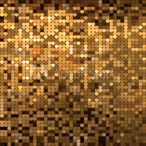 Funkelnde goldene Pailletten - Gold Vektor Grafik - Sparkling golden sequins - Stock Vector Gold Fototapety do Salonu Fryzjerskiego Fototapeta
