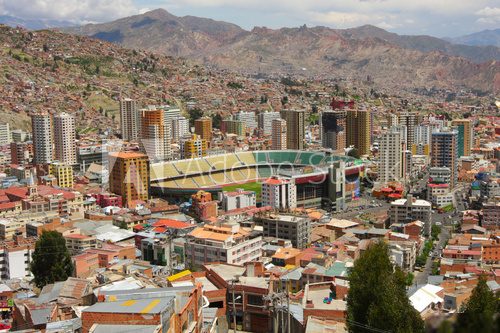 General view of La Paz, Bolivia  Stadion Fototapeta