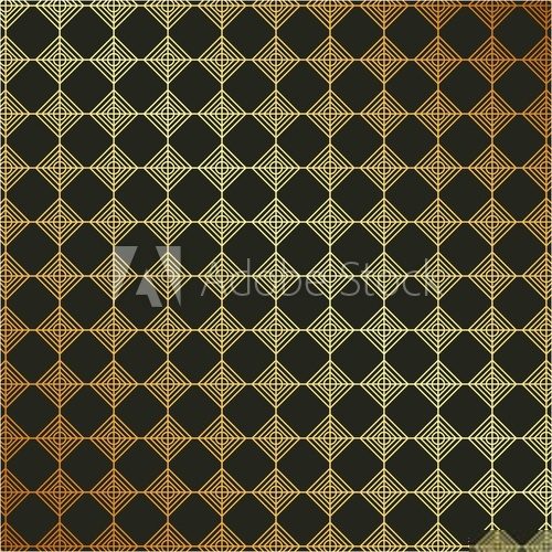 golden metallic background with geometric pattern elegant luxury style vector illustration Fototapety do Salonu Fryzjerskiego Fototapeta
