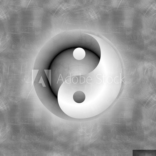 Harmonia Yin i Yang w minimalistycznym stylu Orientalne Fototapeta