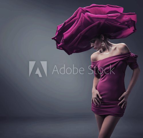 High fashion – purpurowy kapelusz
 Fototapety do Pokoju Nastolatka Fototapeta