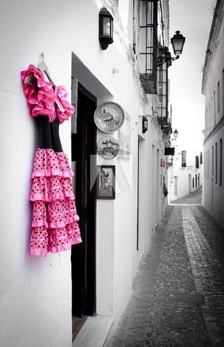 Hiszpańska uliczka z nutą flamenco
 Fototapety Uliczki Fototapeta