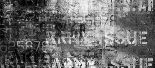 Industrialna kompozycja typograficzna w odcieniach czerni i szarości Fototapety Graffiti Fototapeta