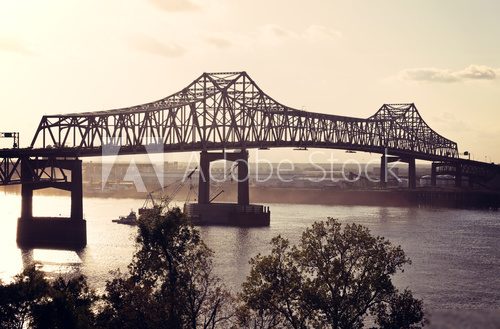 Industrialny most nad rzeką Industrialne Fototapeta