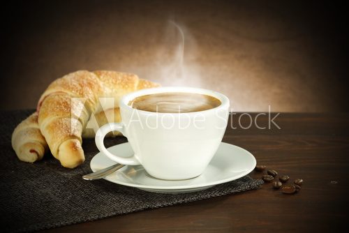 Kawa i croissant – zestaw śniadaniowy
 Obrazy do Jadalni Obraz