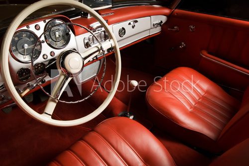 Klasyczna elegancja – wnętrze retro auta
 Retro - Vintage Obraz