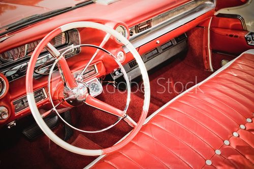 Klasyczny samochód – czerwona tapicerka
 Pojazdy Obraz