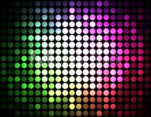 Kolorowe piksele – dyskoteka na ścianie Fototapety do Sypialni Fototapeta