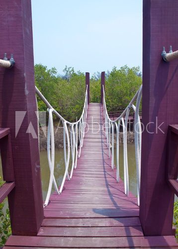 Kolorowy most nad spokojną wodą Fototapety Mosty Fototapeta
