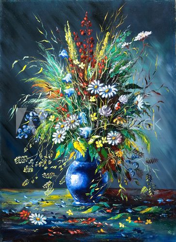 Kwiaty polne – malowany bukiet
 Kwiaty Obraz